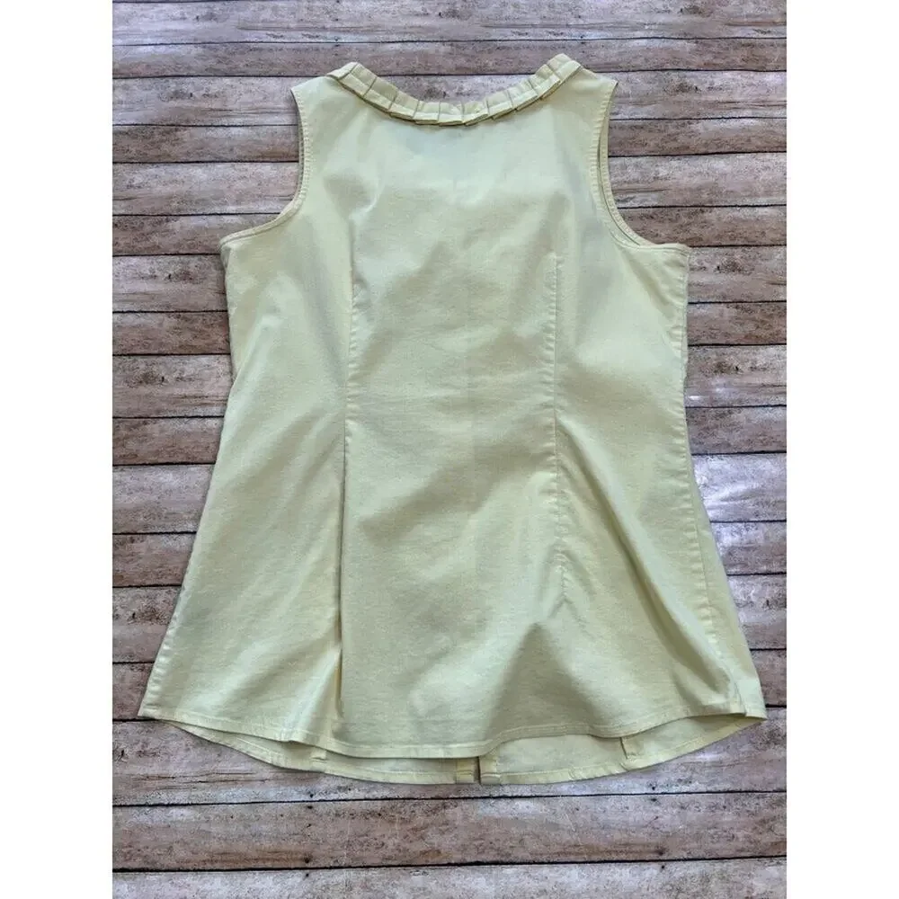 The Limited Yellow Ruffled Button Up Shirt Size Small